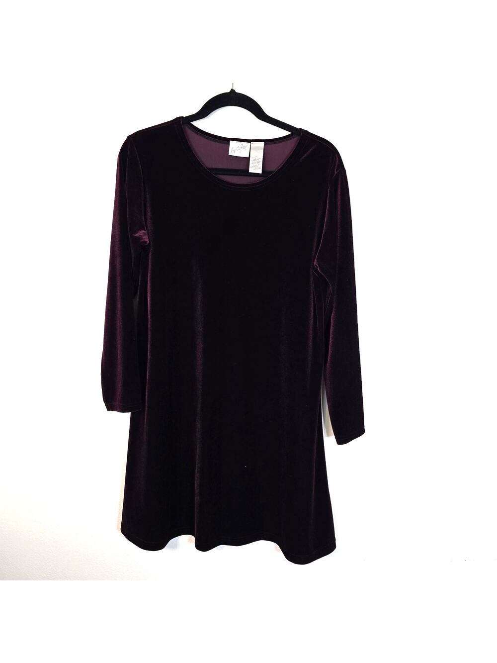 Vintage Jacqueline Ferrar Velvet Dress Women's 10 Plum A Line Whimsigoth Elegant
